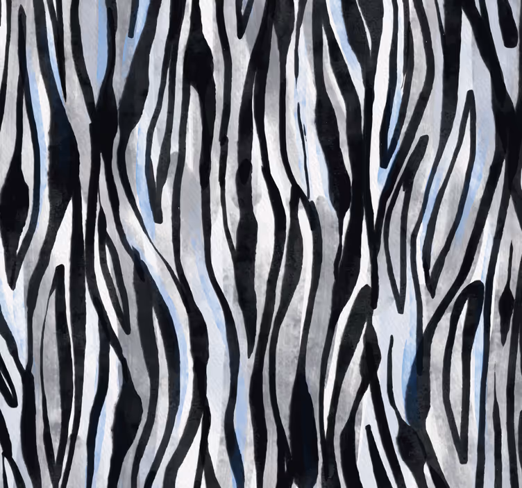Papel pintado cebra Cebra gris y negra clásica - TenVinilo