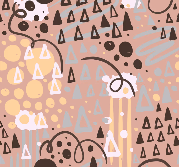Papel tapiz infantil formas geométricas divertidas - TenVinilo