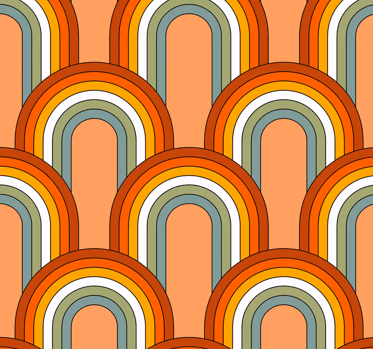 Papel clásico Arcoiris como el patrón de los 70 - TenVinilo