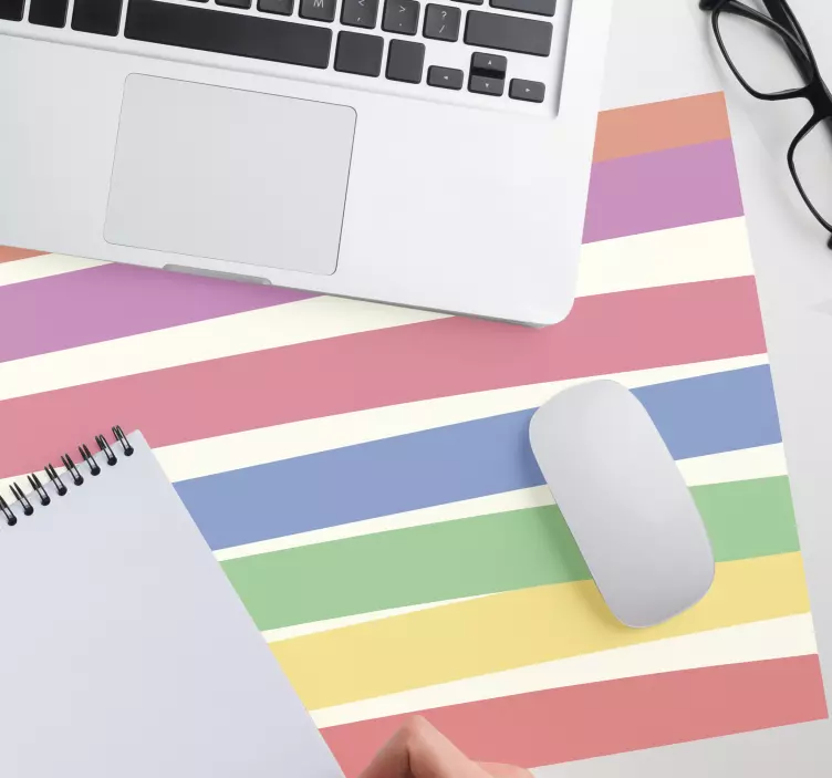 Alfombrilla de ratón texturas Rayas verticales multicolores - TenVinilo