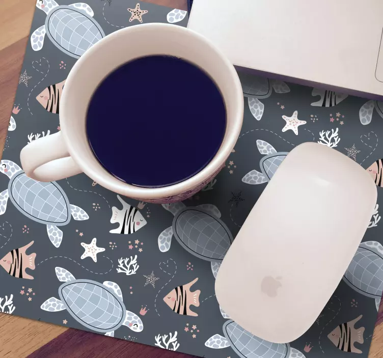 Alfombrilla de ratón tortuga debajo del agua  - TenVinilo