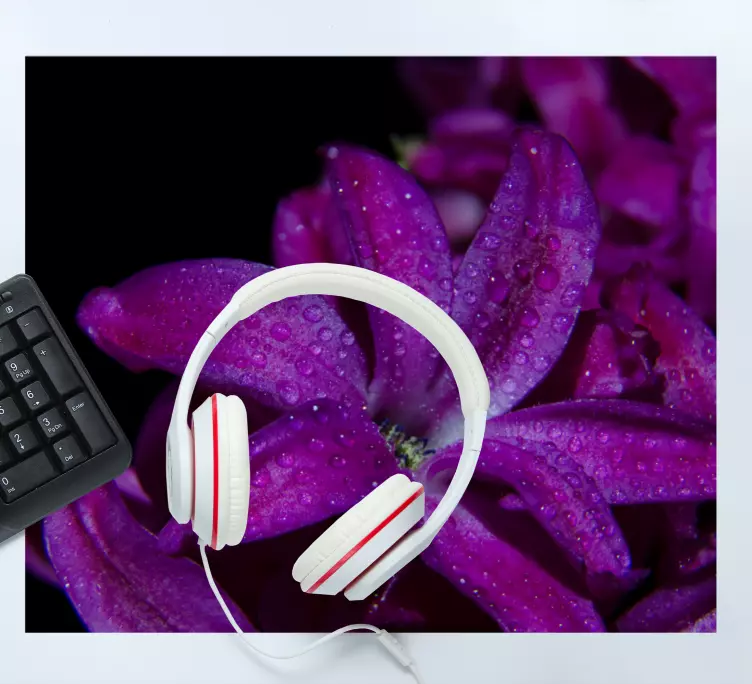 Alfombrilla ratón original Diseño de flor morada - TenVinilo