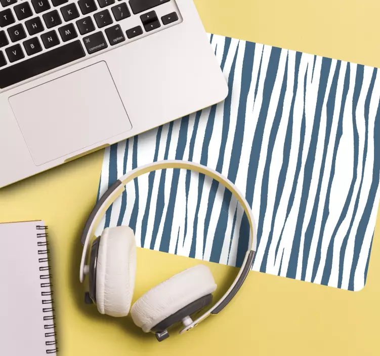 Alfombrilla ratón original Rayas azules "estilo hampton" - TenVinilo