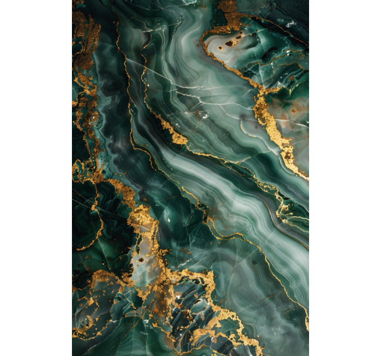 Cortina roller baño lujosa imitación de mármol verde - TenVinilo