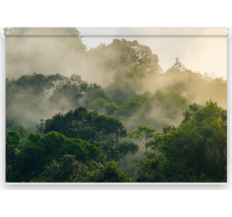 Cortina roller árboles dosel de selva exuberante - TenVinilo