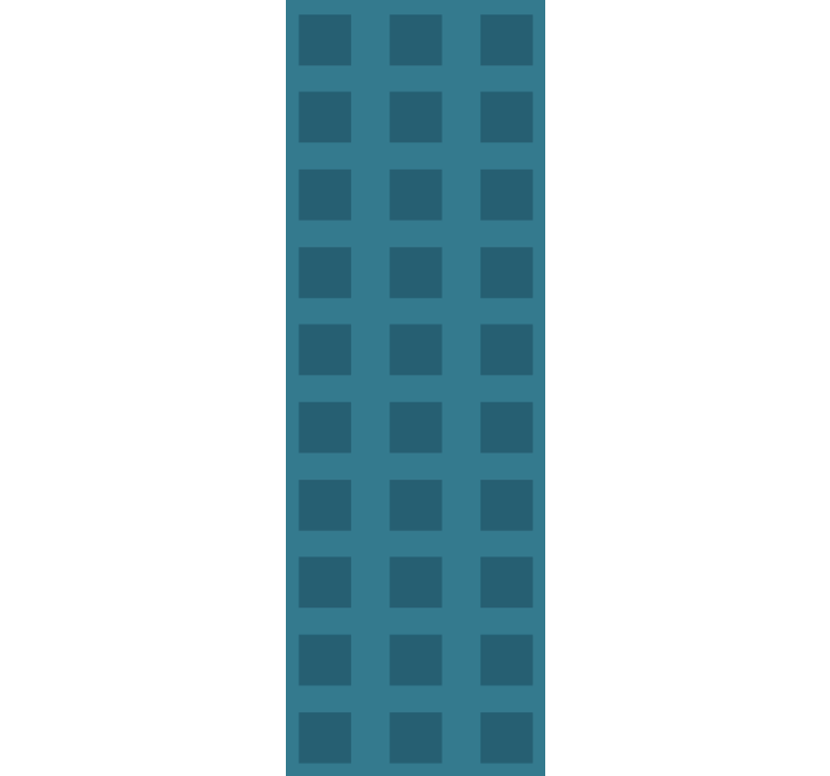 Cortina roller despacho patrón azul con cuadrados - TenVinilo