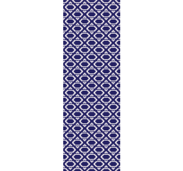 Cortina roller comedor formas hexagonales geométricas - TenVinilo