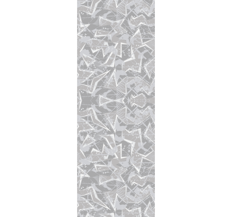 Cortina roller comedor gráficos finos gris 80's - TenVinilo