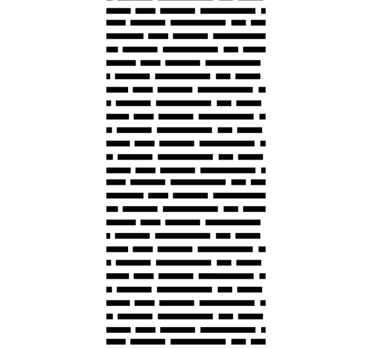 Cortina roller comedor rectángulos blanco y negro - TenVinilo