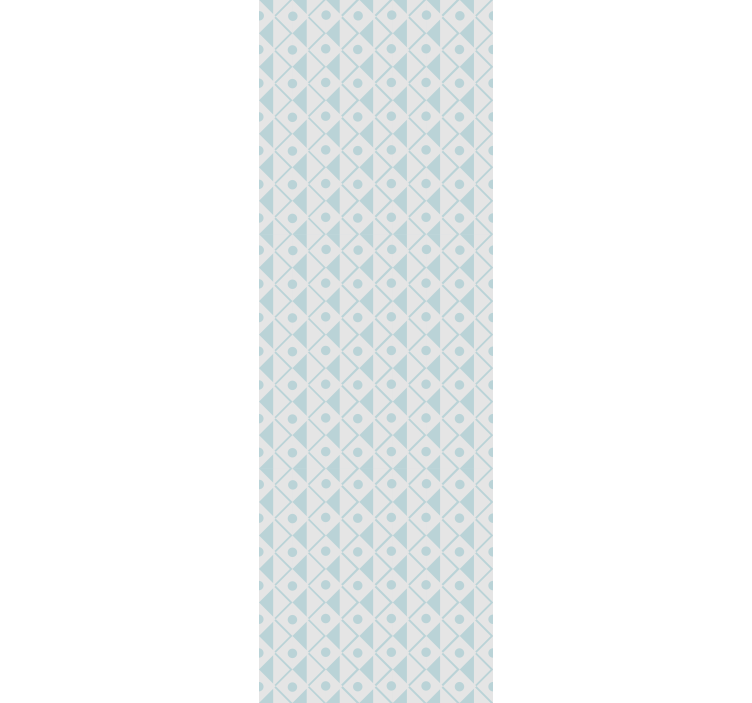 Cortina roller infantil diseño de rombos azules y blancos - TenVinilo