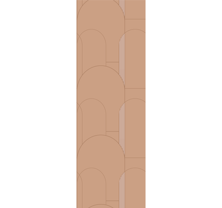 Cortina roller moderno patrones arcos beige - TenVinilo