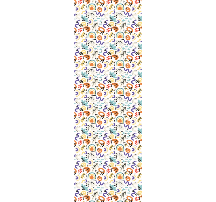 Cortina roller moderno patrón abstracto orgánico plano - TenVinilo