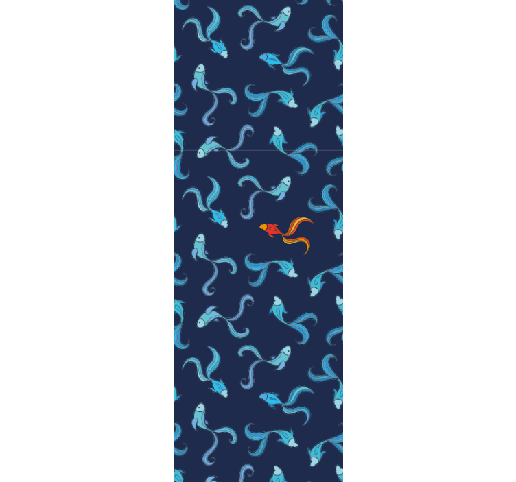 Cortina roller moderno pez naranja único - TenVinilo