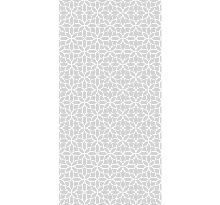 Cortina roller gris con patrón moderno en gris y blanco - TenVinilo