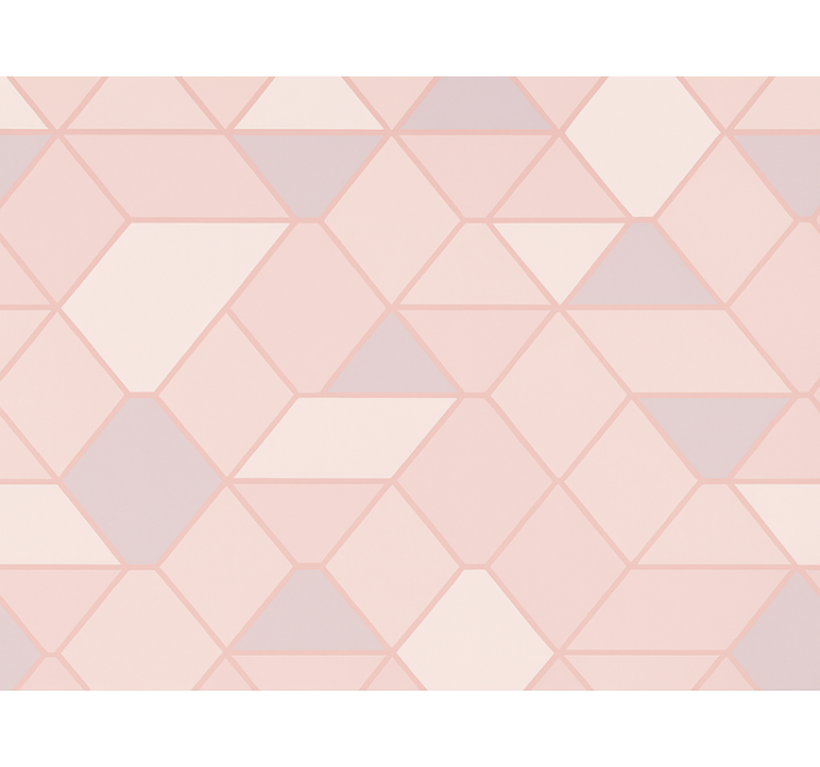 Cortina roller rosa figuras abstractas modernas - TenVinilo