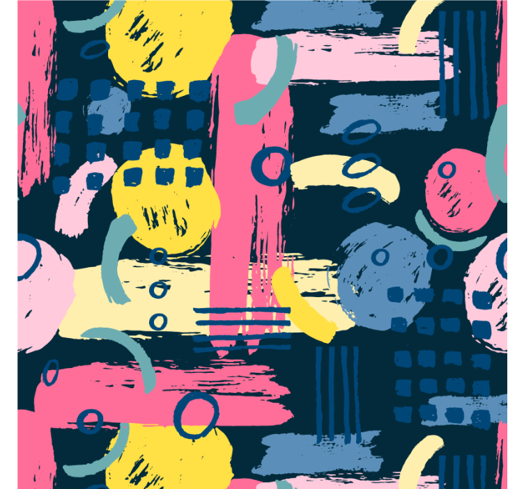 Cortina roller living comedor abstracto colorido - TenVinilo