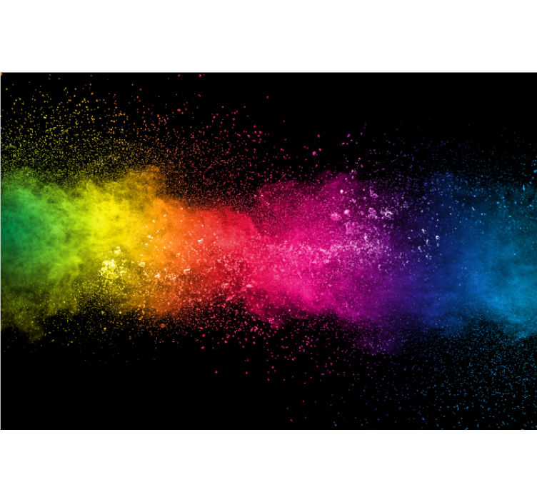 Cortina roller living comedor salpicadura multicolor - TenVinilo