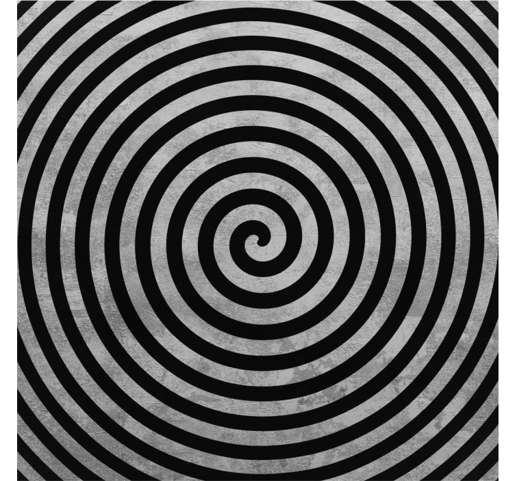 Cortina roller living comedor remolino blanco y negro - TenVinilo