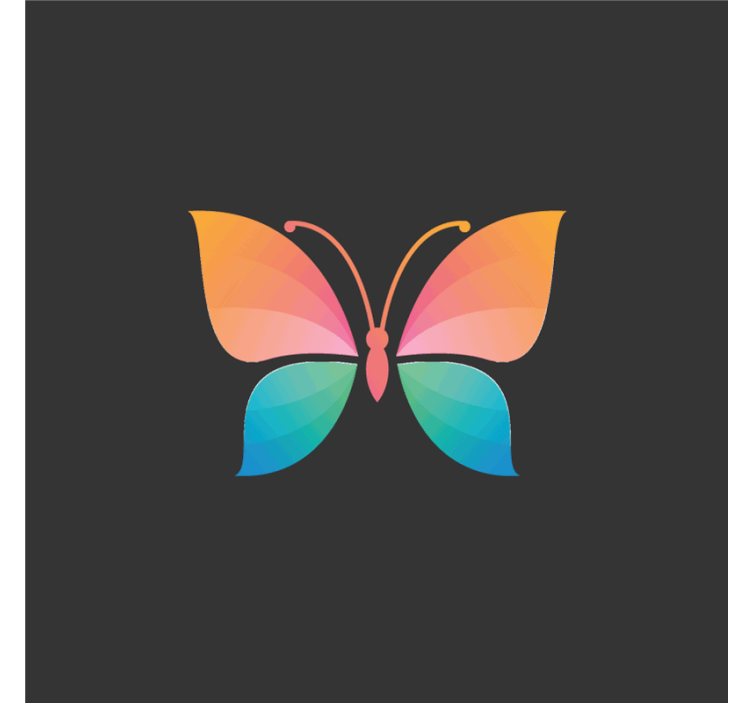 Cortina roller living comedor mariposa colorida - TenVinilo