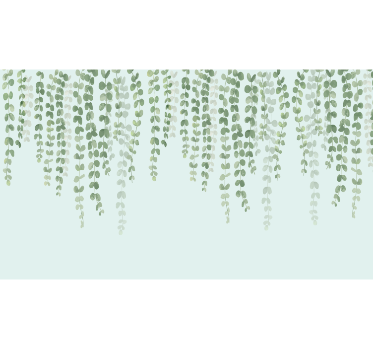 Cortina roller living comedor plantas elegantes colgantes - TenVinilo