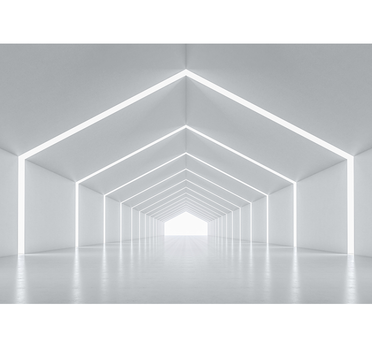 Cortina roller blanca túnel efecto 3d - TenVinilo