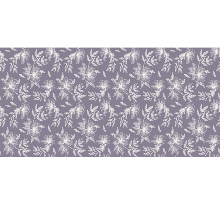 Cortina roller morada floral lila - TenVinilo