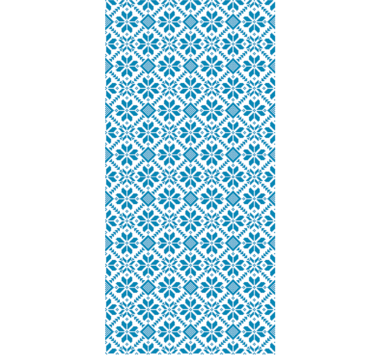 Cortina roller azul motivo de azulejos azules - TenVinilo