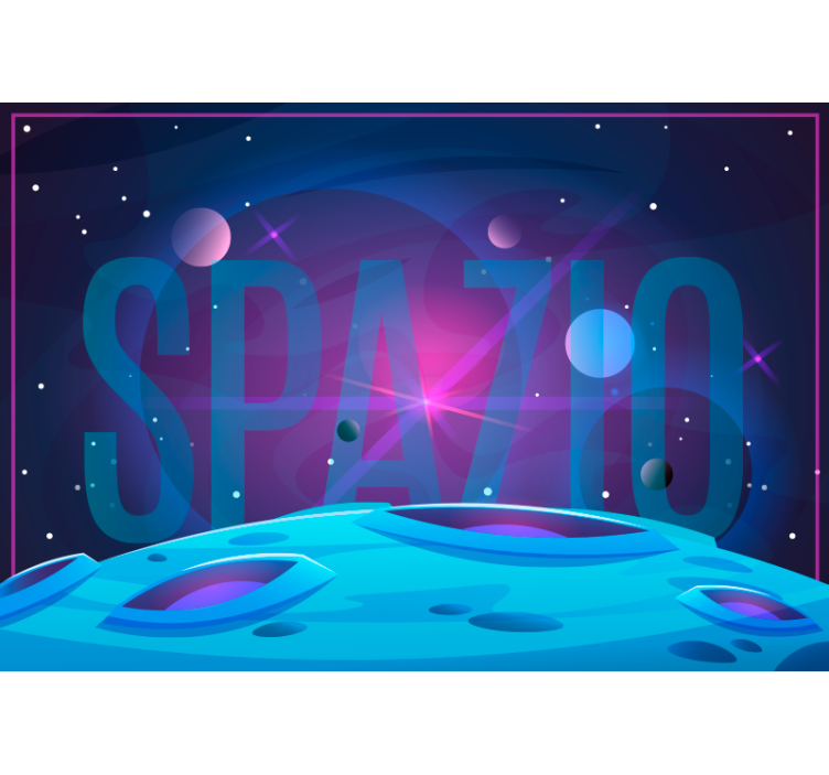Cortina roller azul universo y espacio - TenVinilo