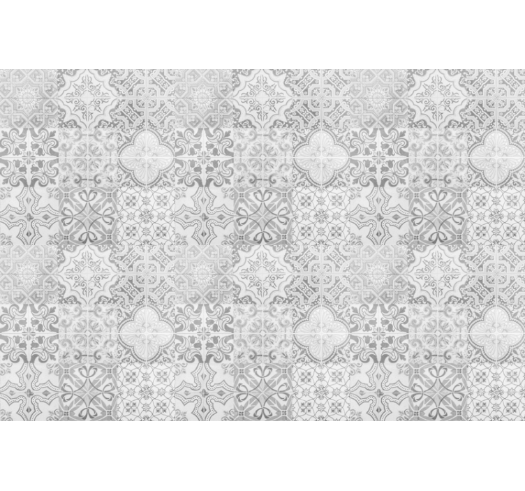 Cortina roller gris con patrón mosaico efecto piedra - TenVinilo