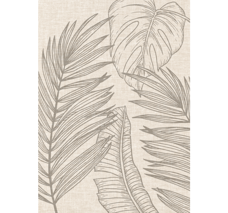 Cortina roller beige efecto tejido tropical - TenVinilo