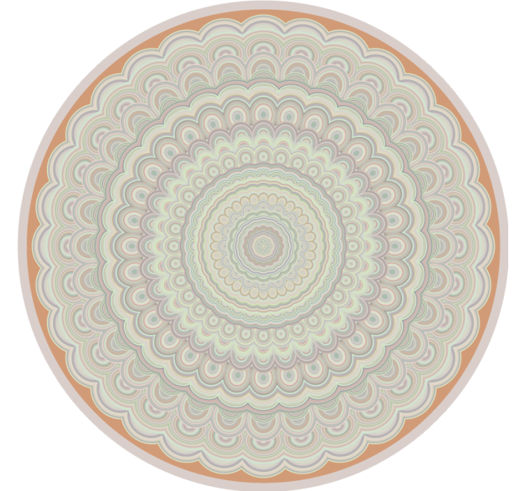 Cortina roller beige circular beige mandala - TenVinilo