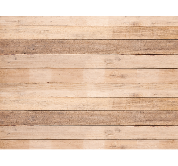 Cortina roller beige con patrón de tablones de madera - TenVinilo