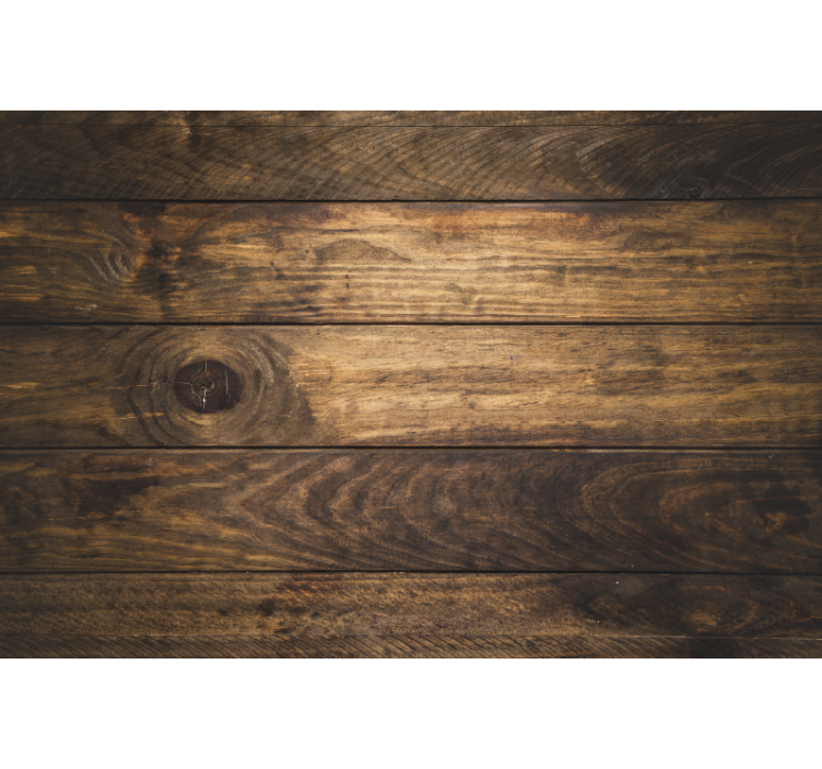Cortina roller habitación tablones de madera marrón - TenVinilo
