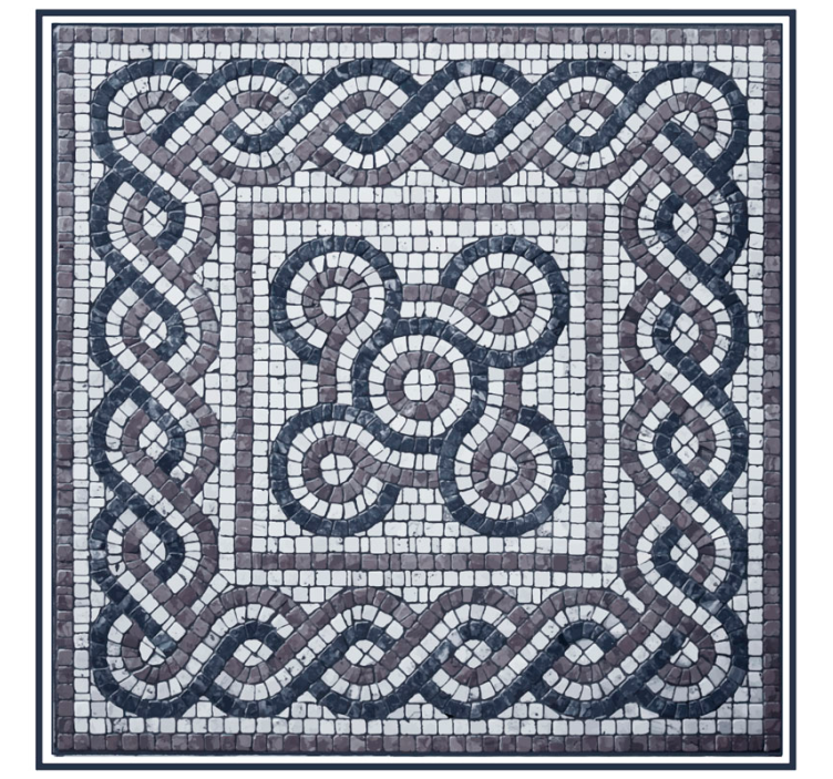 Cortina roller habitación mosaico de piedras naturales - TenVinilo