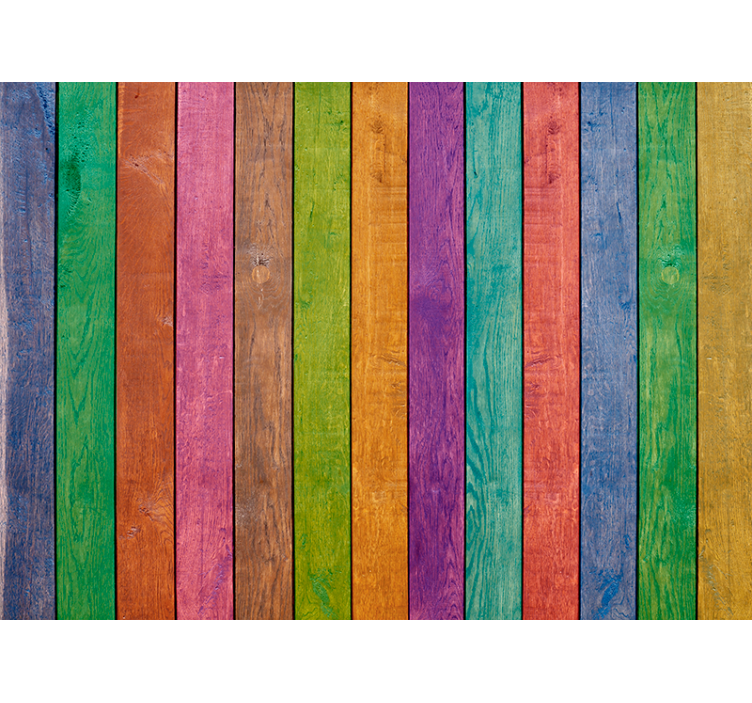 Cortina roller habitación patrón de madera multicolor - TenVinilo