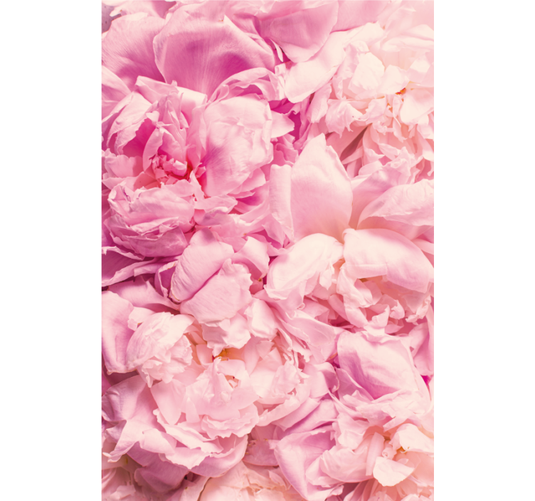 Cortina roller habitación flores de peonía rosa realista - TenVinilo