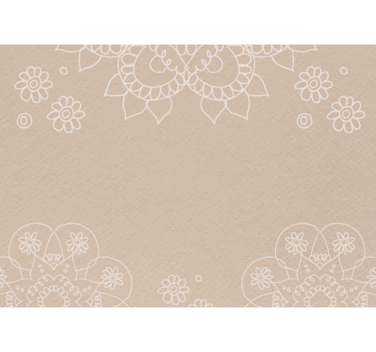 Cortina roller beige patrón mandala de india - TenVinilo