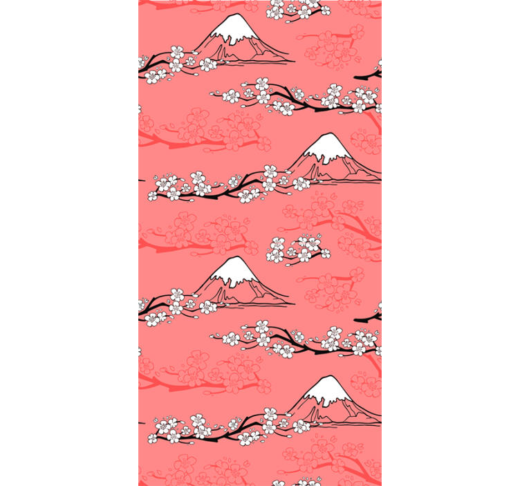 Estor enrollable pasillo árboles primavera japonesa - TenVinilo