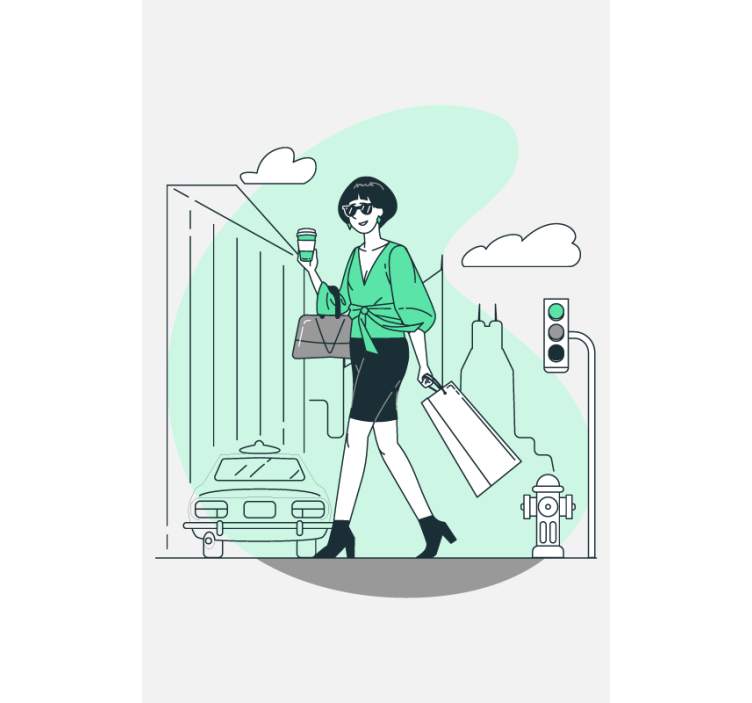 Cortina roller frase vida urbana elegante - TenVinilo