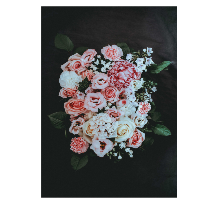 Cortina roller floral arreglo floral floreciente - TenVinilo