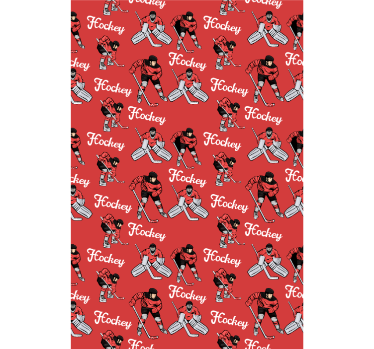 Cortina roller deportes impresión de jugadores de hockey - TenVinilo