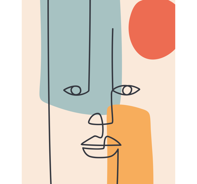 Estor dibujos Cara dibujada artística - TenVinilo