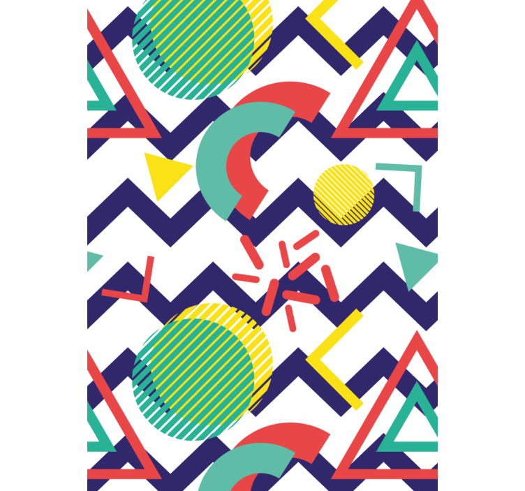 Cortina roller moderno figuras abstractas divertidas - TenVinilo