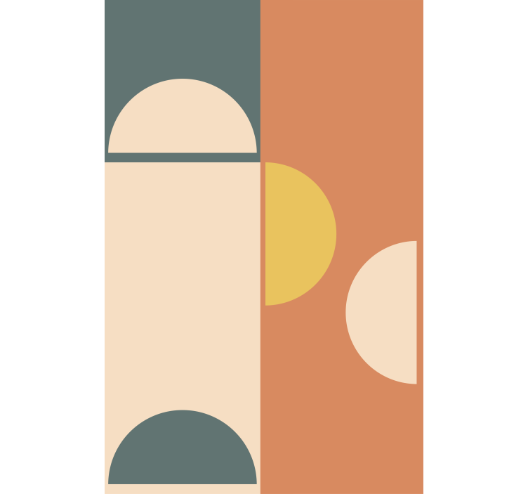 Cortina roller moderno patrón de círculo geométrico - TenVinilo