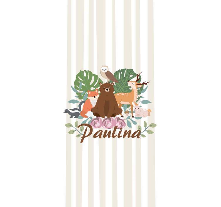 Cortina roller animales colección de animales del bosque - TenVinilo
