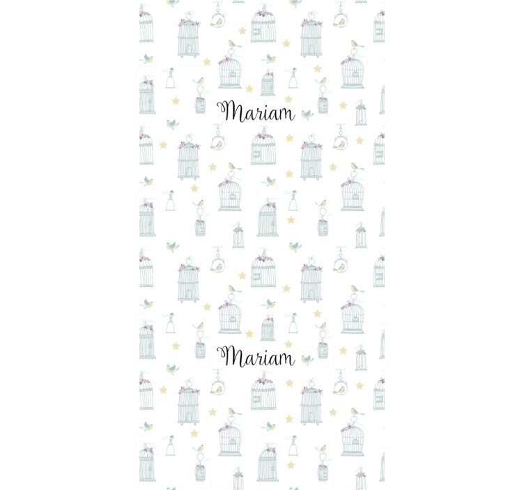 Estor personalizable Jaulas de pájaros nórdicos con estrellas - TenVinilo
