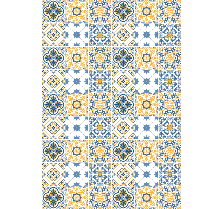 Cortina roller textura patrones de mosaicos intrincados - TenVinilo