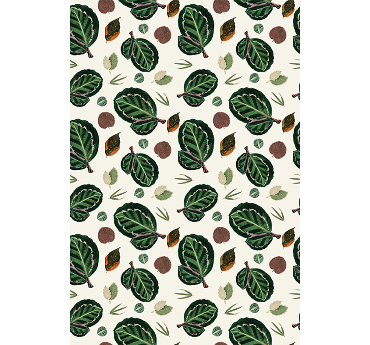 Estor flores Hojas de maranta verde - TenVinilo