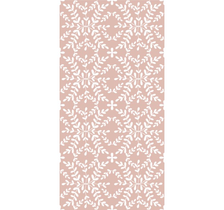 Cortina roller flores tema de hoja botánica - TenVinilo