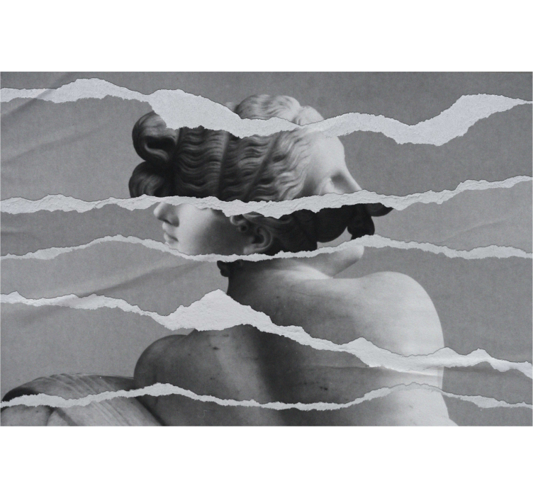 Cortina roller dibujos busto escultura homenaje - TenVinilo